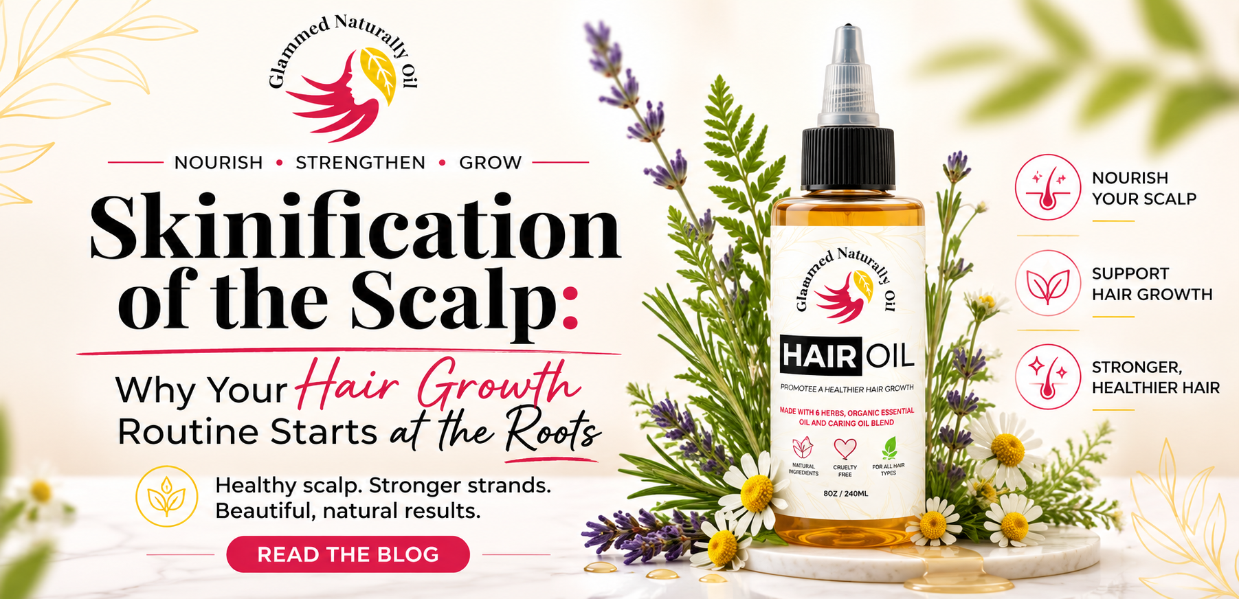 Healthy scalp before hair wash treatment
