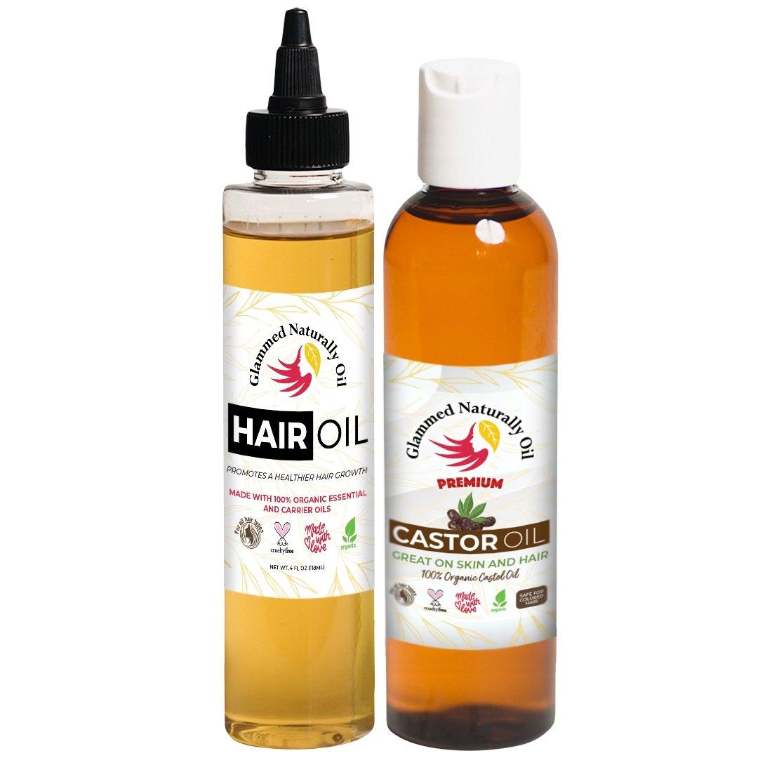 4oz Hair Growth & Castor Oil Bundle - GlammedNaturallyOil