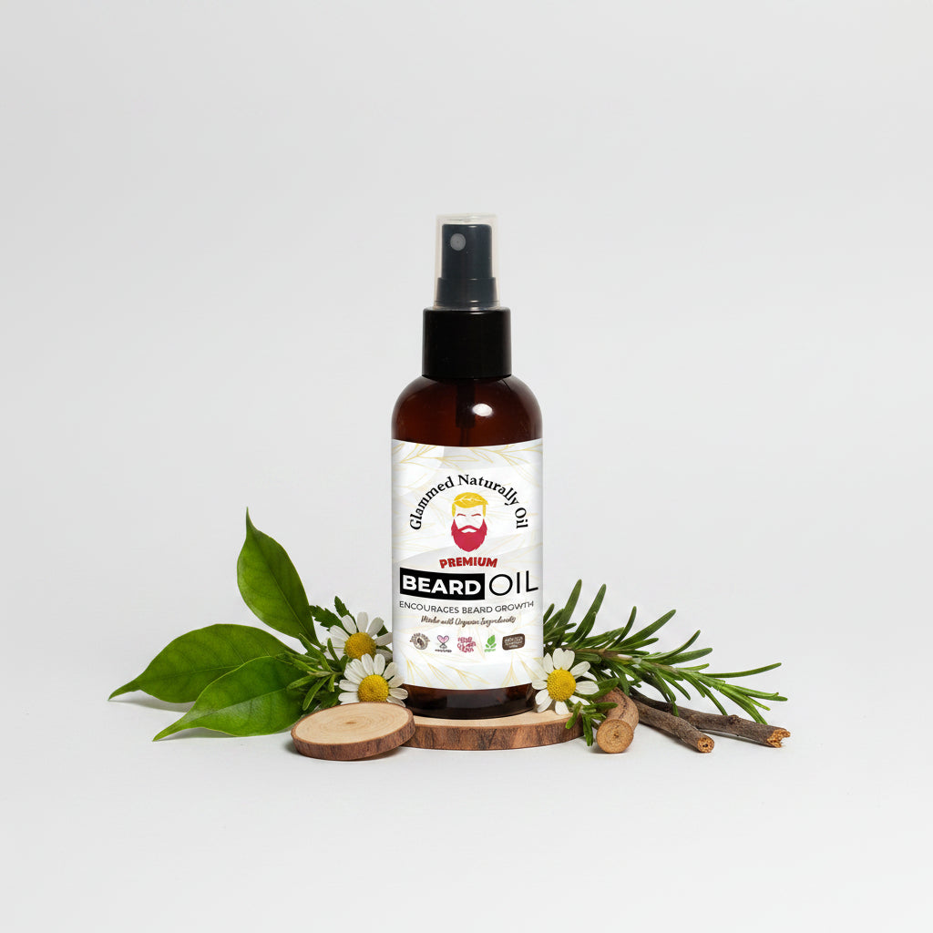 * Organic beard oil for men and healthy beard growth
* Natural beard oil for soft beard and healthy skin
* Beard growth oil by GlammedNaturallyOil
* Beard oil for patchy beard and beard itch
