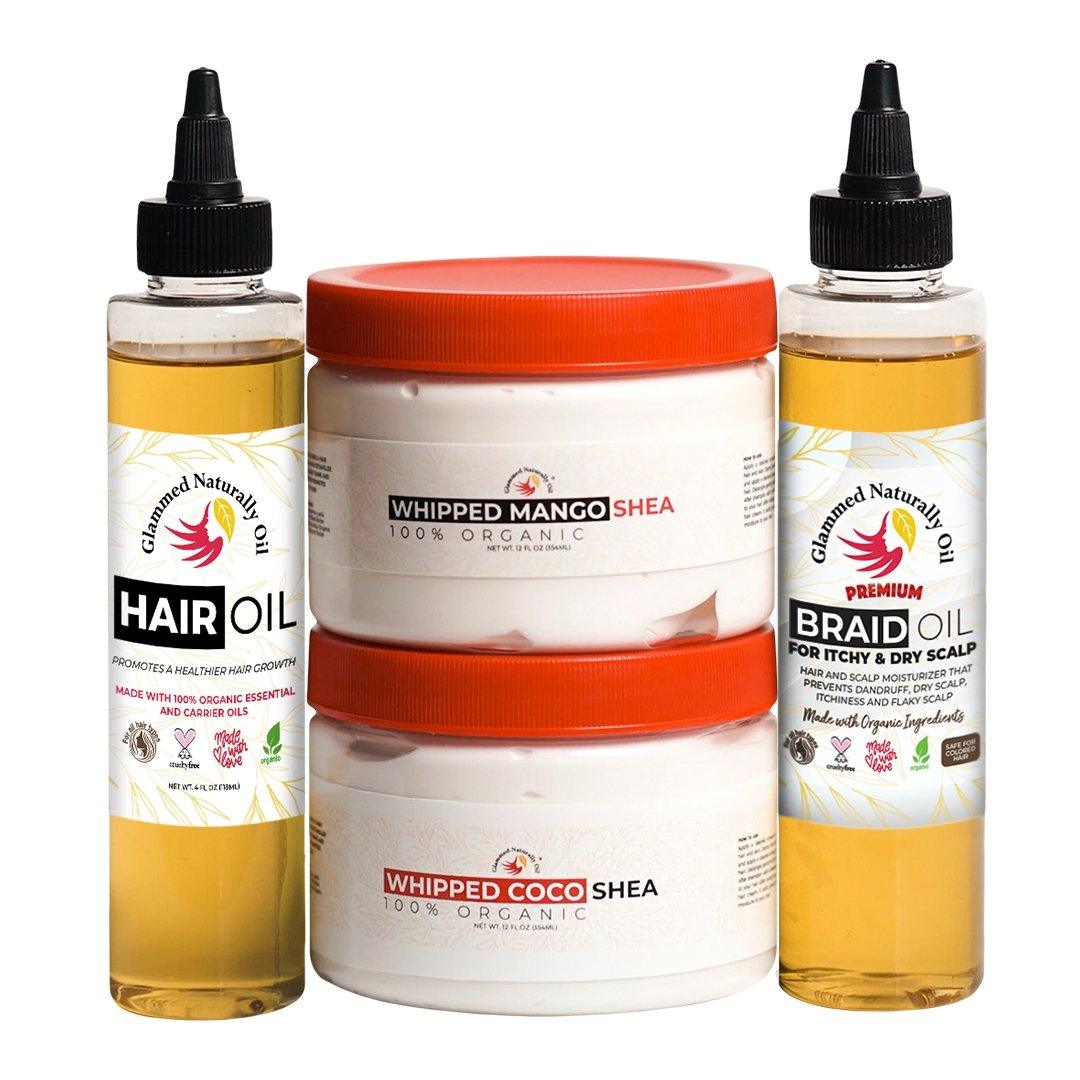 Hair growth and Moisture bundle - GlammedNaturallyOil