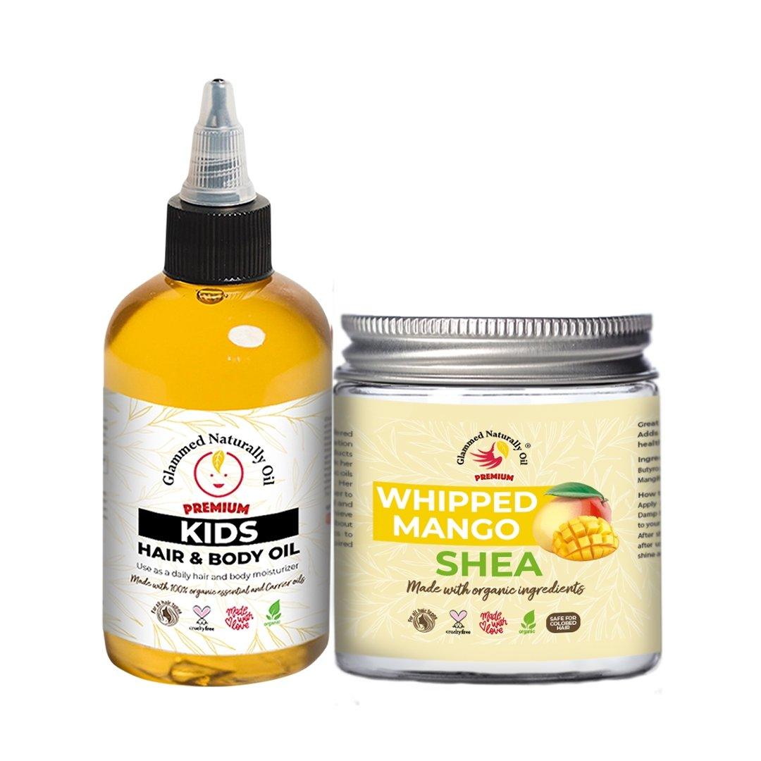Kids Hair & Body Moisture combo (Mango Butter) - GlammedNaturallyOil