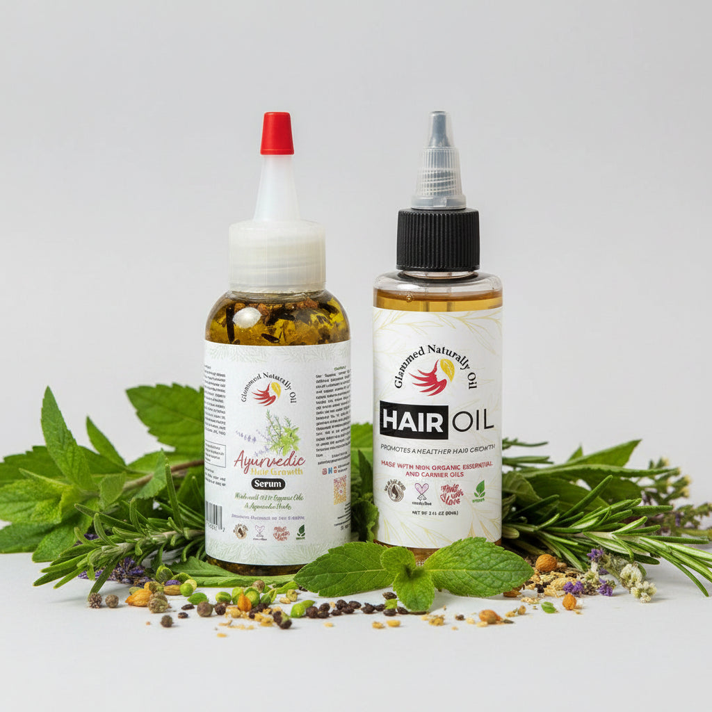* Ayurvedic hair growth serum for healthy scalp and thicker hair
* Herbal hair growth serum by GlammedNaturallyOil
* Natural serum for thinning edges and hair growth
* Ayurvedic scalp serum for stronger hair
