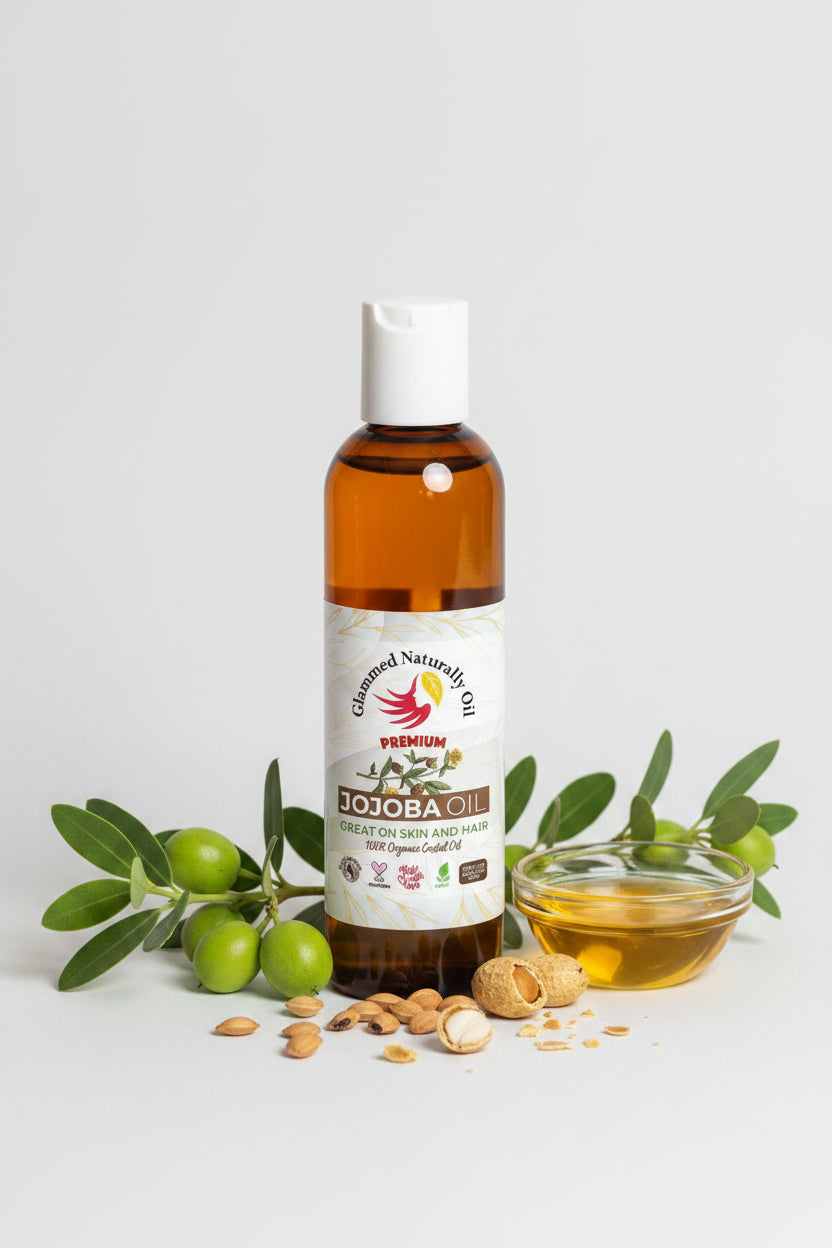 Organic jojoba oil for hair growth and scalp health